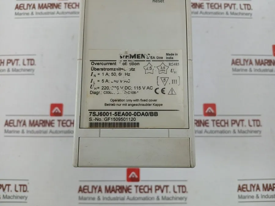 Реле защиты SIEMENS 7SJ6001-5EA00-0DA0/BB Over Current Protection Relay 240VAC