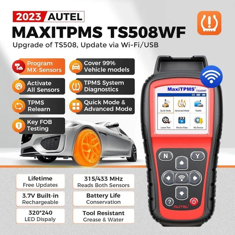 Диагностический сканер Autel MaxiTPMS TS508WF Kits TPMS Programming Scanner & TP