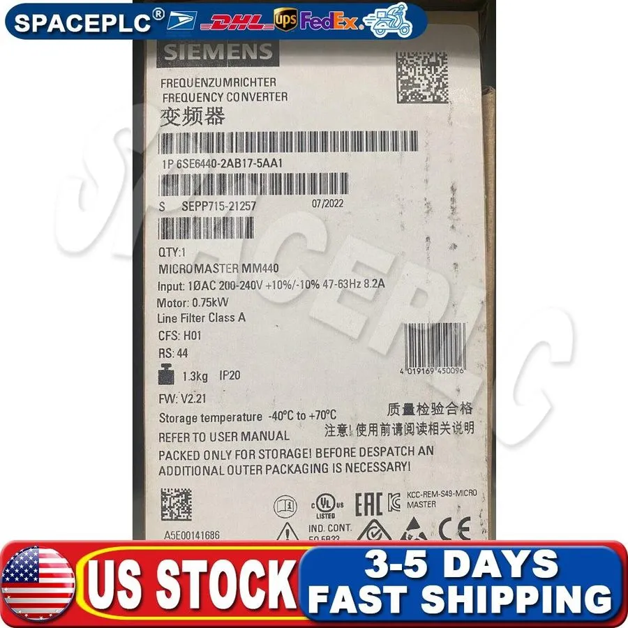 Частотный преобразователь Siemens 6SE6440-2AB17-5AA1 MICROMASTER440 without filt