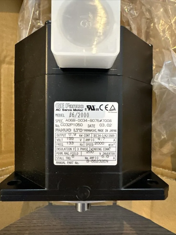 Серводвигатель GE FANUC A06B-0034-B075#0008 B6/2000 AC Servo Motor