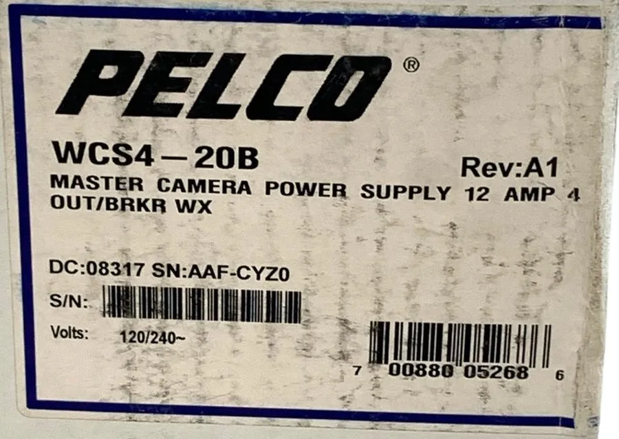 Блок питания Pelco WCS4-20B Camera Power Supply 20 amp, 4 Outputs, 120/240v AC I — фото лота 1