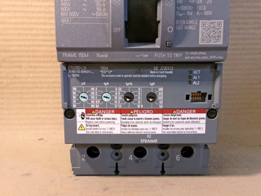Автоматический выключатель Siemens 3VA6115-5HN31-0AA0 3 Pole 150 Amp Circuit Bre