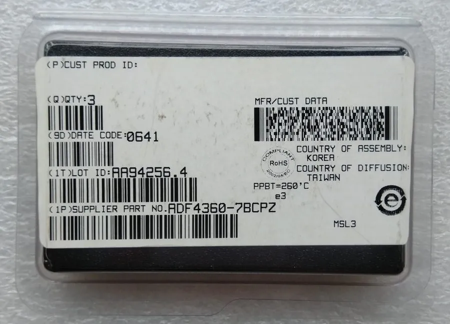 Микросхема Analog Devices ADF4360-7BCPZ Integer-N Synthesizer IC 1.8GHz 24LFCSP