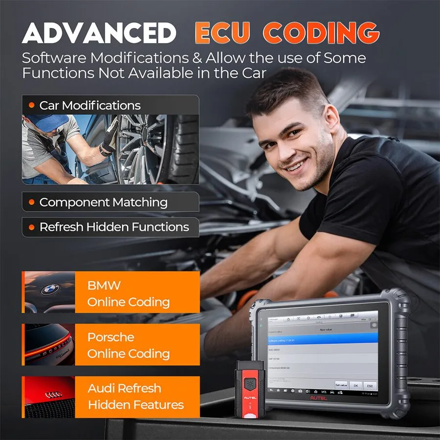 Диагностический сканер 2026 Autel MaxiSys MK906 Pro Coding Full Systems Diagnost — фото лота 2