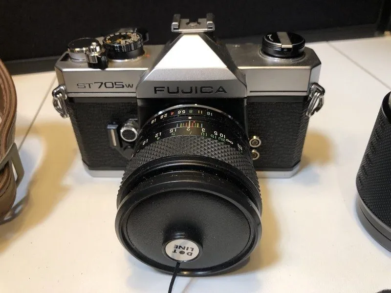 Объектив Fujica ST705w Camera with Fujinon 55mm Sigma Panted 135mm Yashika 35mm — фото лота 1