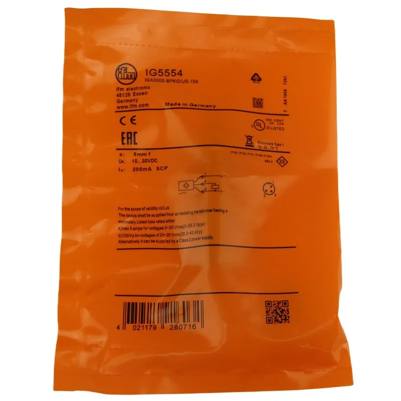 Датчик приближения IG5554 IFM Proximity Switch Sensor