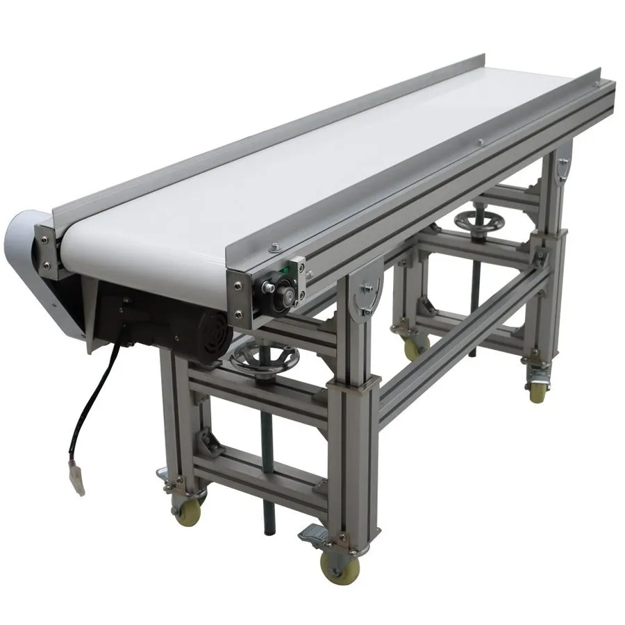 Конвейер 59"x11.8" Food Grade PU Belt Flat Conveyor Industrial Transport Machine — фото лота 2