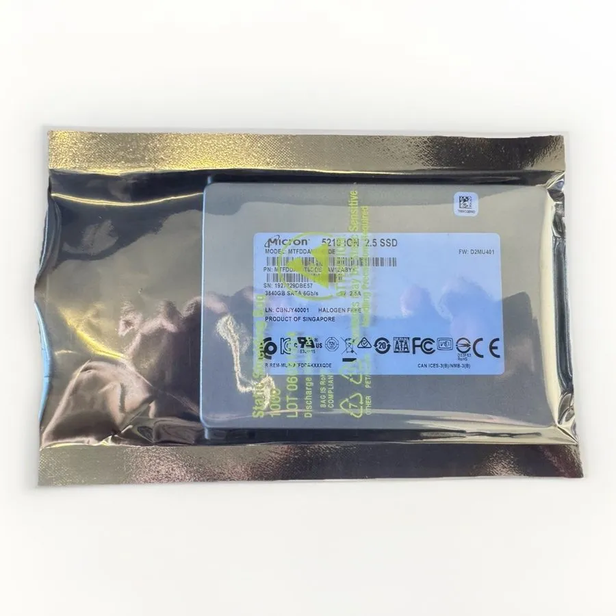 SSD-накопитель Lenovo MICRON 5210 ION 3.84TB SATA 6GB/S 2.5in 3840GB SSD MTFDDAK