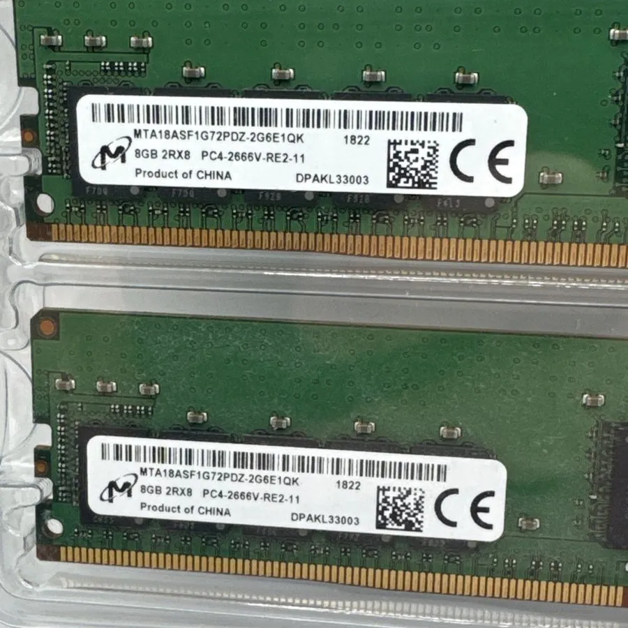 Модуль памяти Micron 16GB 2Rx8 DDR4 PC4-2666V-RE2-12 ECC Server RAM MTA18ASF2G72 — фото лота 3