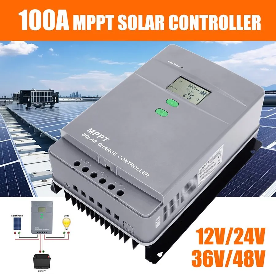 Аккумулятор 30A 50A 60A 100A MPPT Solar Charge Controller 48V/36V/24V/12V PV Reg — фото лота 2