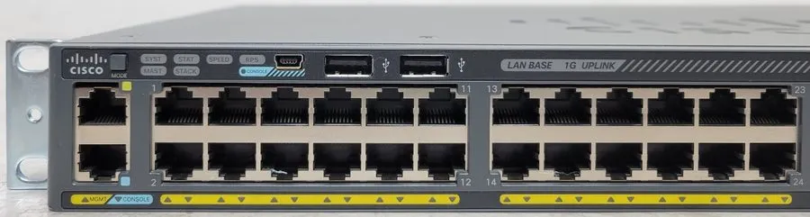 Коммутатор Cisco WS-C2960X-48TS-L C2960X 48-Port Gigabit PoE Ethernet Switch — фото лота 1