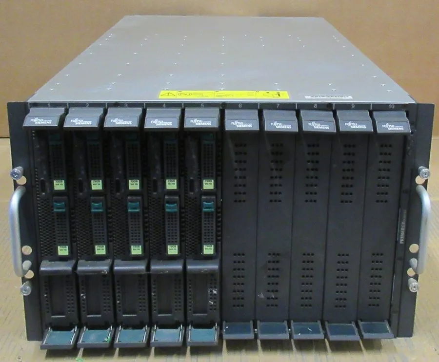 Сервер Fujitsu-Siemens PRIMERGY BX600 S3 With 10x BX620 S5 2x L5530 CPU Blade Se — фото лота 1