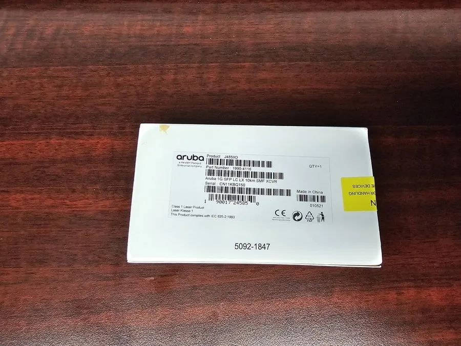 Трансивер J4859D HPE ARUBA NETWORKING 1G SFP LC LX 10KM SMF TRANSCEIVER J4859-61 — фото лота 1