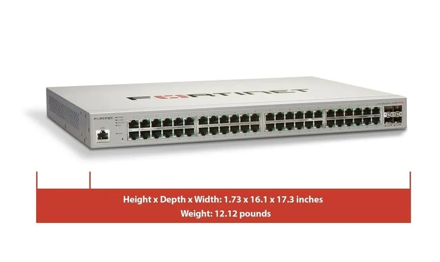 Коммутатор Fortinet FortiSwitch 248E 52Port 24x10/100/1000 PoE/4xGigabit SFP Man