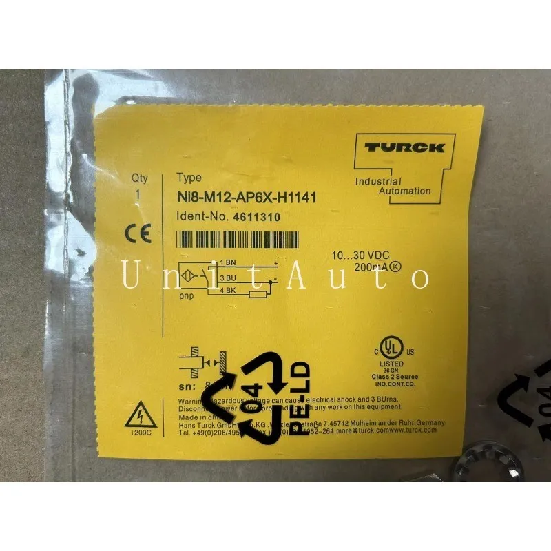 Датчик приближения Turck Ni8-M12-AP6X-H1141 Inductive Proximity Sensor, 8mm, 10-