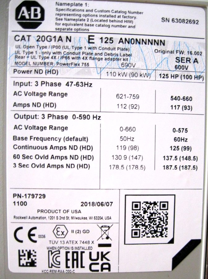 Фото лота 20G1ANE125AN0NNNNN от продавца №70696