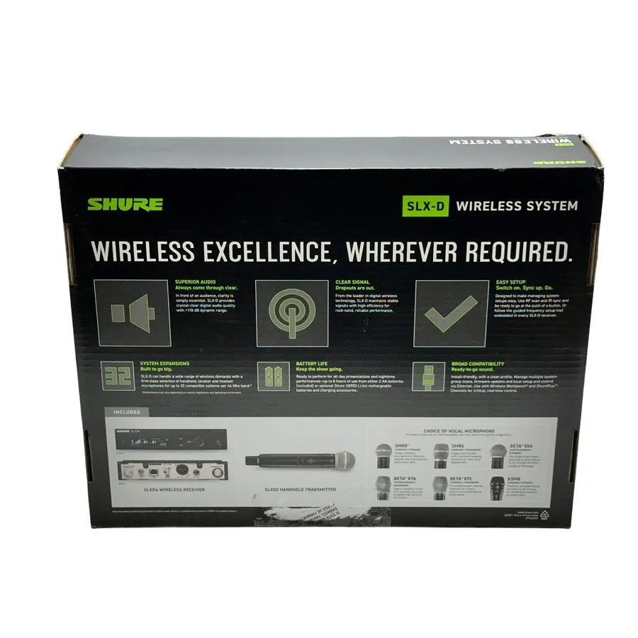 Радиосистема Shure SLXD24/K8B Wireless Vocal Microphone System Receiver With KSM