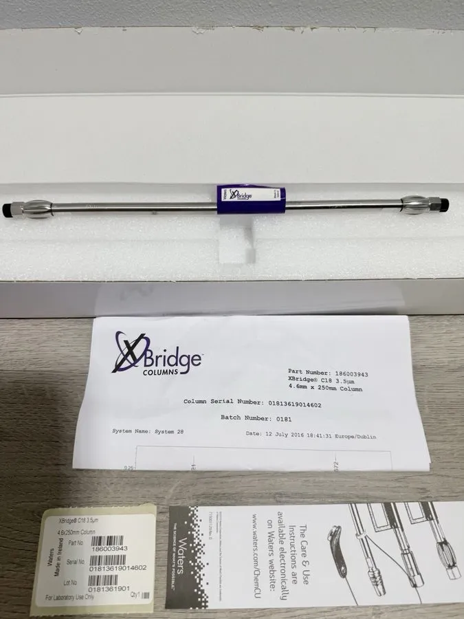 Хроматограф Waters XBridge C18 3.5µm 4.6x250mm Column 186003943 Chromatography