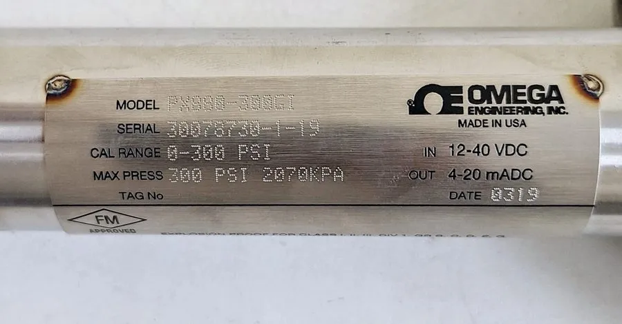 Датчик давления Omega Engineering PX880-300GI Pressure Transmitter 0-300 PSI