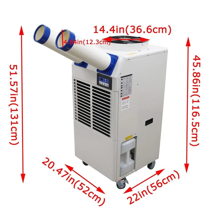 Конвейер AC110V Dual Hose Portable Air Conditioner 18700 BTU Industrial Cooling 