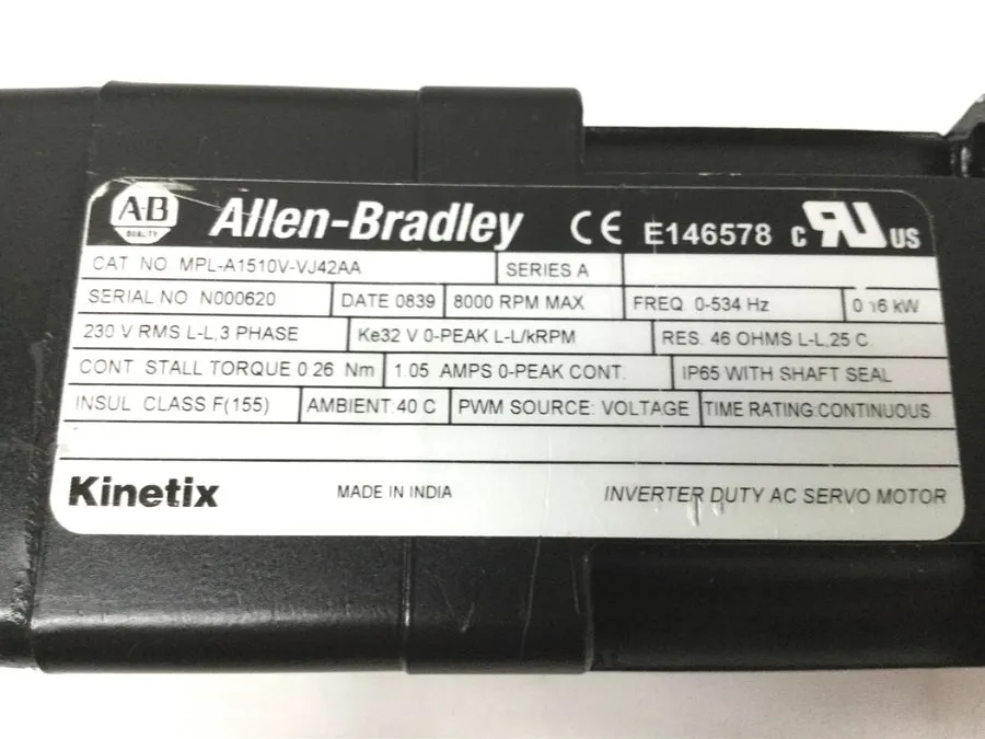 Серводвигатель Allen Bradley MPL-A1510V-VJ42AA MPL Series Servo Motor