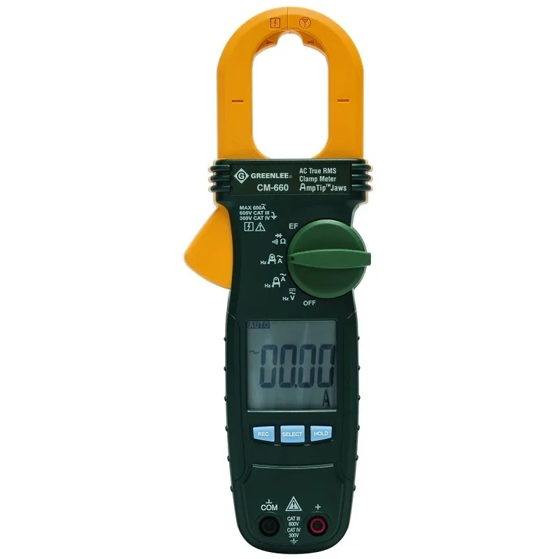 Дисплей Greenlee CM-660 Clamp Meter, 6000 Count Resolution, LCD Display