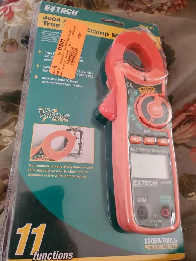 Тестер Extech MA410T: 400A AC True RMS Clamp Meter + NCV