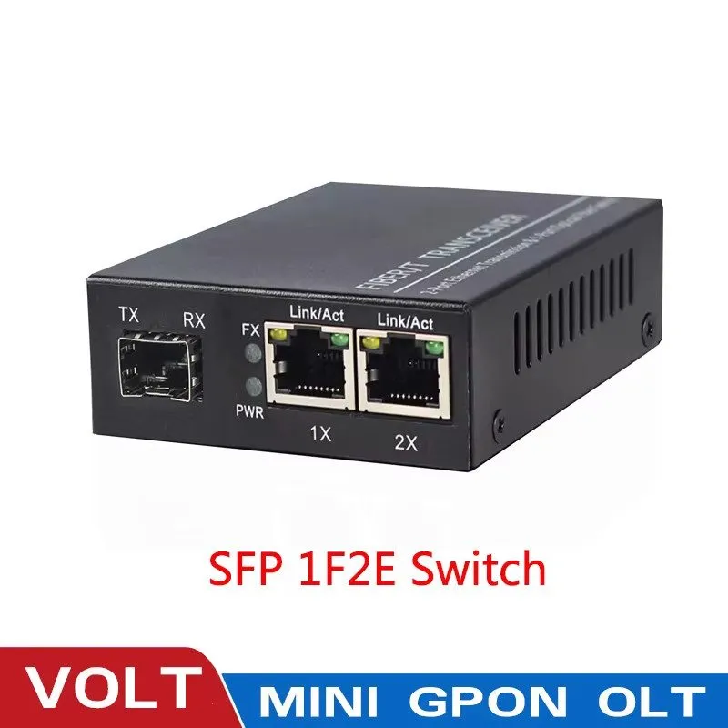 Медиаконвертер 10/100/1000M Gigabit media converter 1SFP2E fiber ethernet fiber 