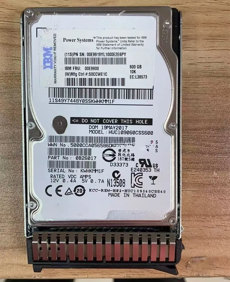 Жёсткий диск IBM 600GB ESD5 00E9919 00E9900 00E9920 10K SAS 2.5'' Power8 Hard Dr