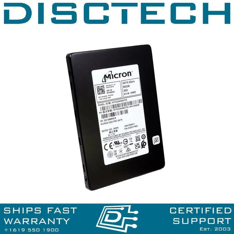 SSD-накопитель Micron 5300 PRO 960GB SATA 6Gbps Intensive RI SSD MTFDDAK960TDS-1