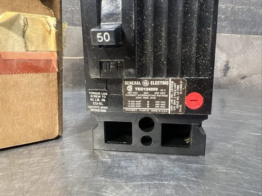Автоматический выключатель GE TED124050WL 2P 1PH 50A 480V Circuit Breaker