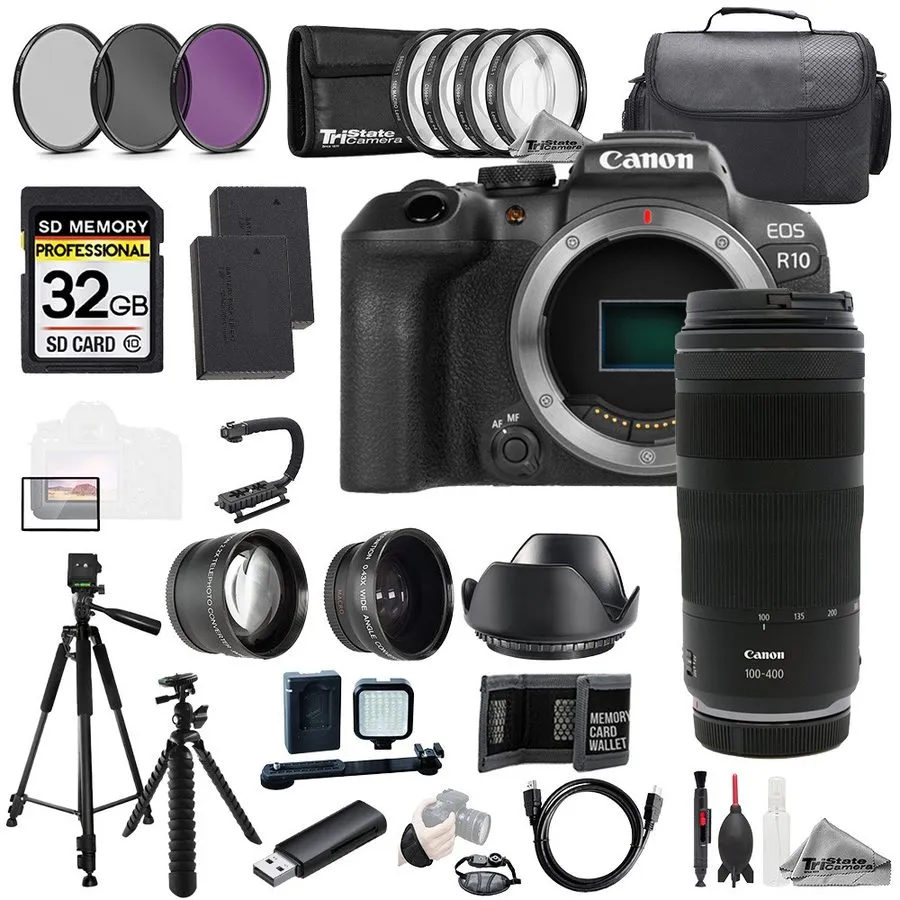 Объектив Canon EOS RP + RF 100-400mm f/5.6-8 IS USM Lens+64GB+ExtBat+9PCFltr-MEG