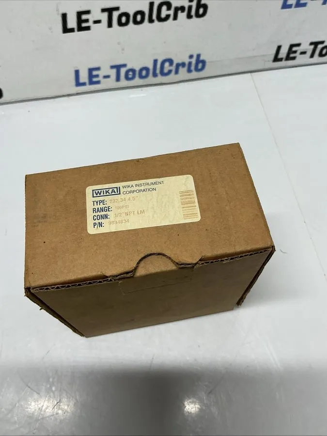 Трубопроводная арматура WIKA 9834834 0-100PSI NSMP Pressure Gauge 1/2” NPT — фото лота 1