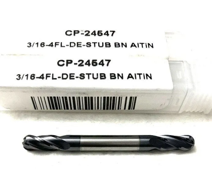Режущий инструмент Carbide Plus CP-24547 3/16" 4FL Ball Nose End Mill Double End