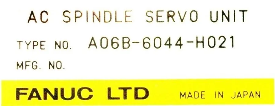 Сервоусилитель Fanuc Spindle Drive: A06B-6044-H021, Includes 1 Year — фото лота 1