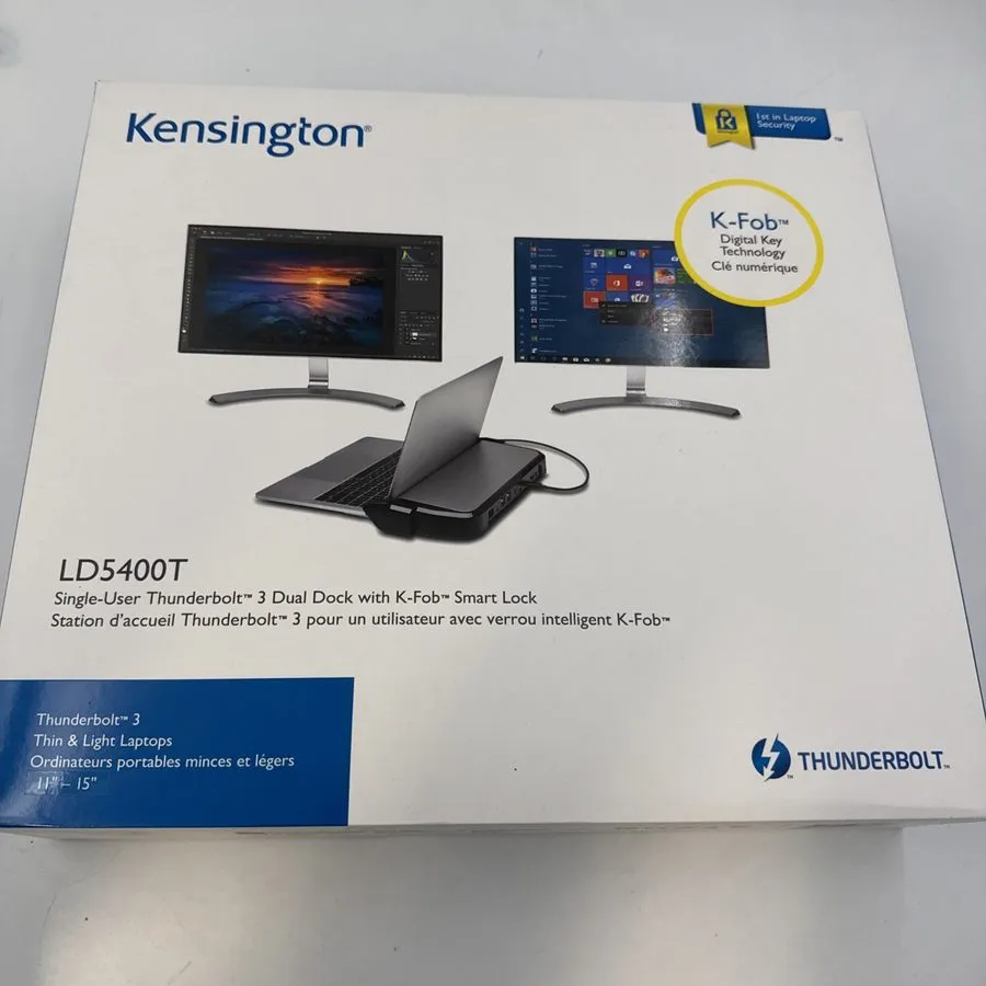 Док-станция Kensington LD5400T Thunderbolt 3 Dual 4K Dock w/K-Fob Smart Lock, 85