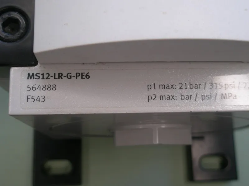 Трубопроводная арматура FESTO MS12-LR-G-PE6 PRESSURE REGULATOR