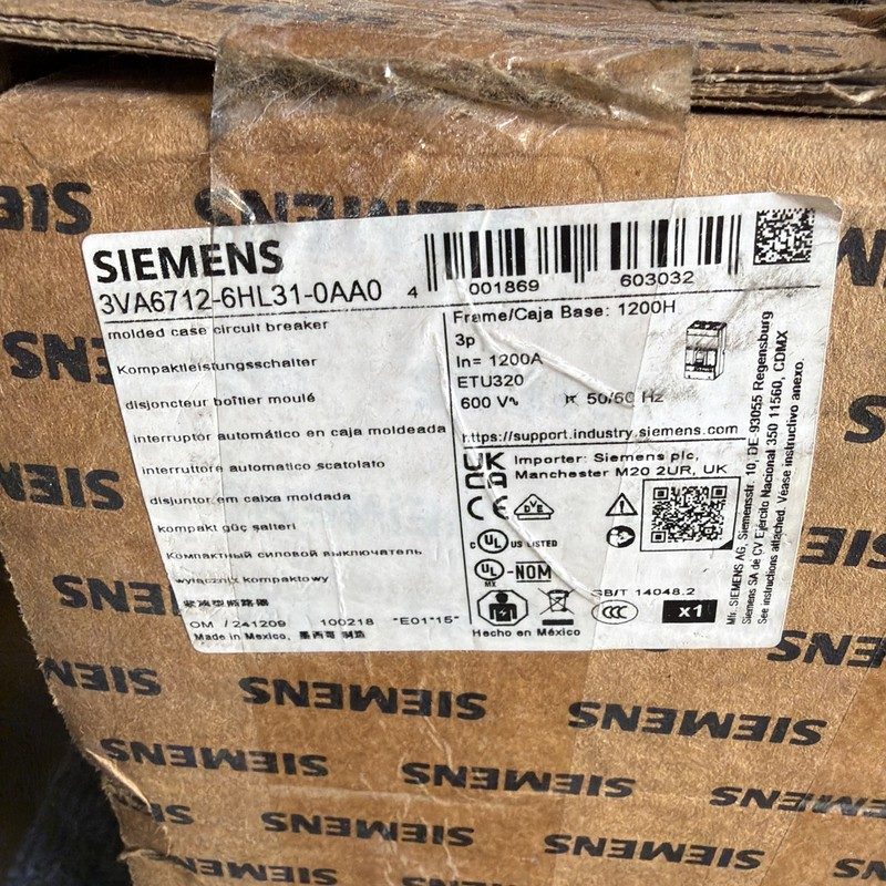 Автоматический выключатель SIEMENS 3VA6712-6HL31-0AA0 Circuit breaker