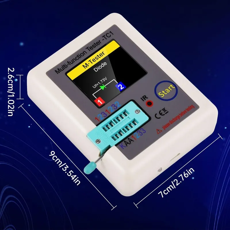 Тестер LCR Meter,Transistor Meter,LCR-TC1 Multi-Function Transistor Tester — фото лота 1