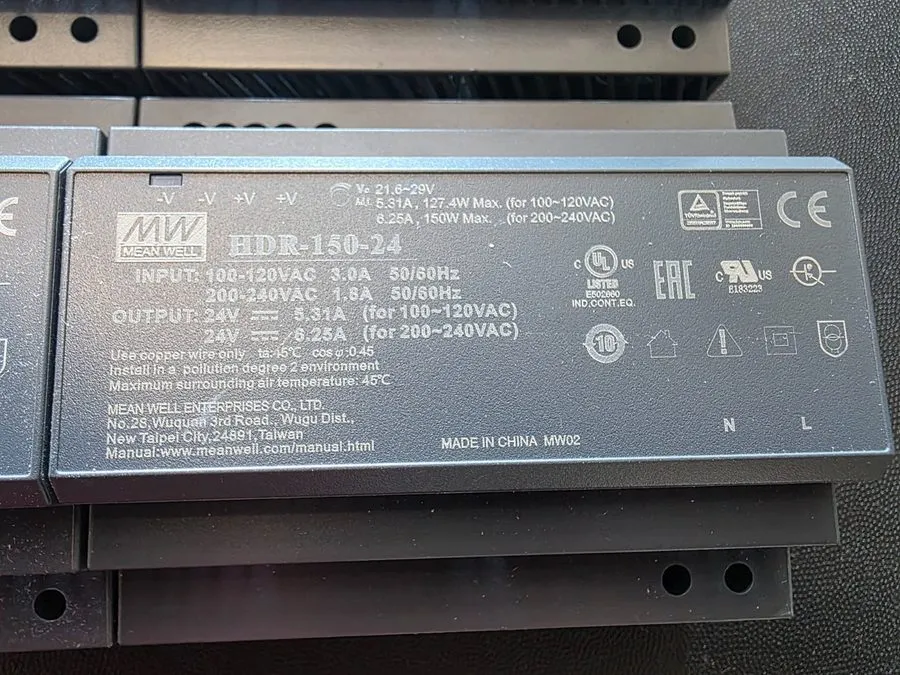 Блок питания Mean Well HDR-150-24 DIN Rail Power Supply 24VDC 6.25A 150W AC-DC