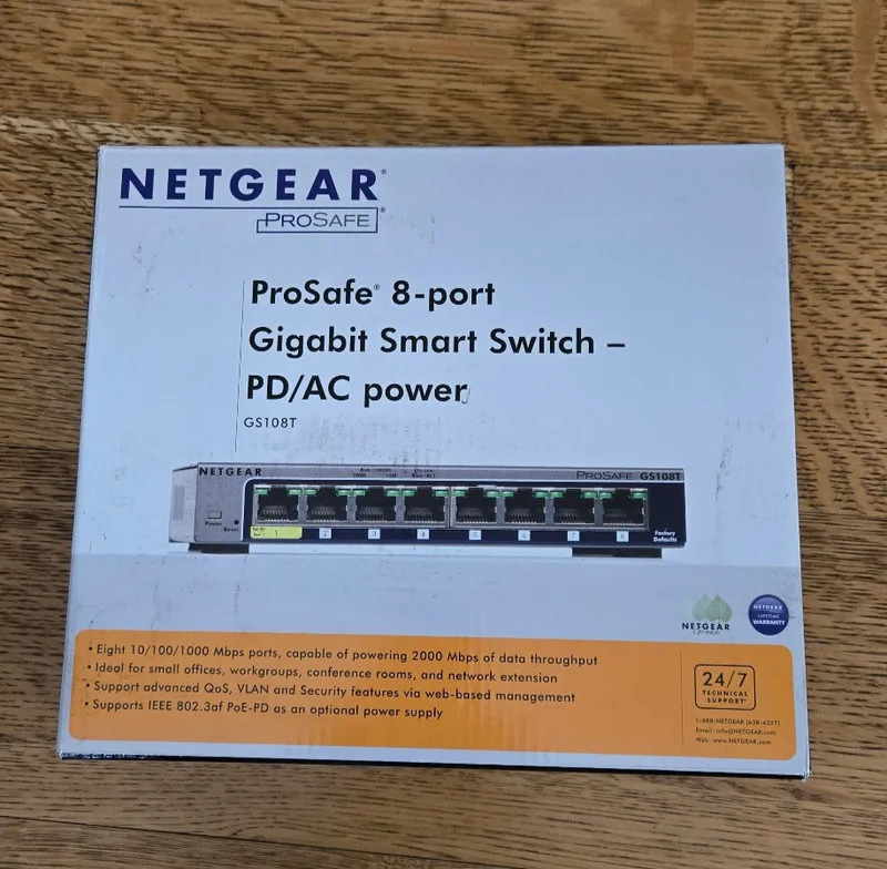 Коммутатор NetGear ProSafe GS108T v2 8-Ports External Ethernet Switch FREE S/H