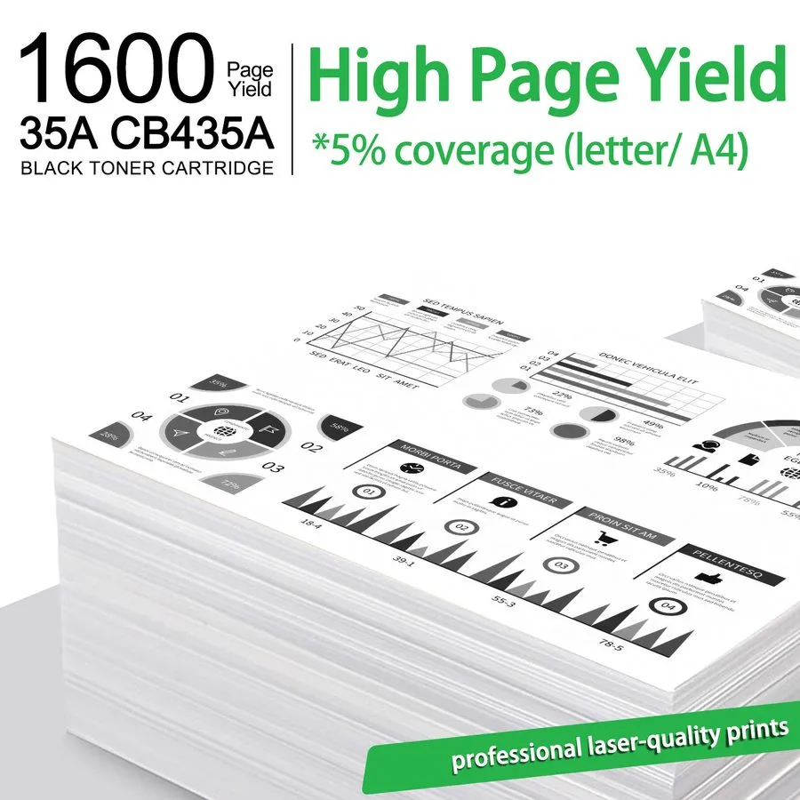 Лазерный принтер 12PK CB435A 35A Laser Toner