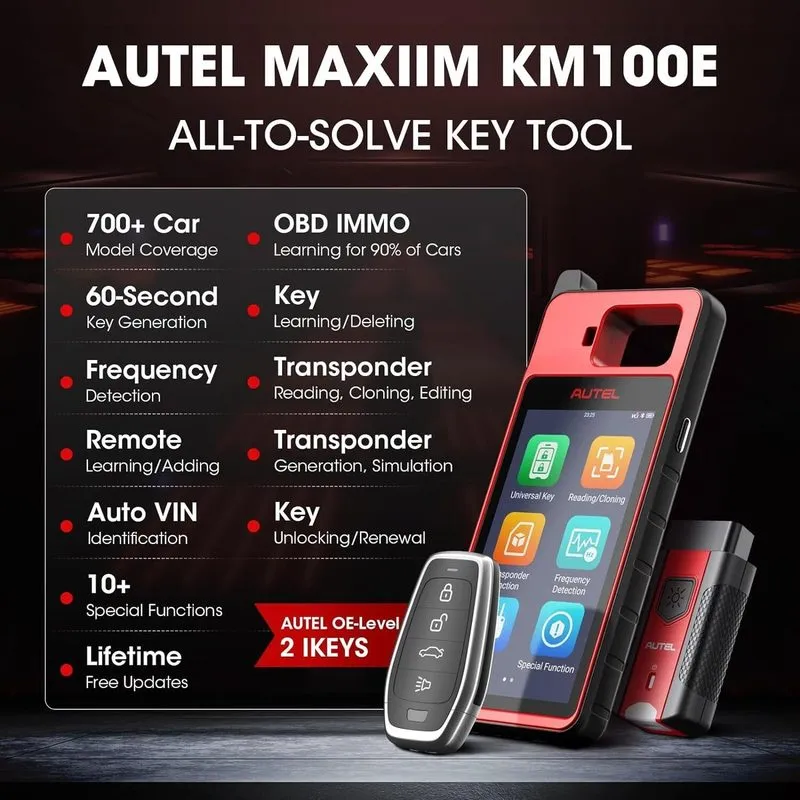 Диагностический сканер 2026 Autel Scanner MaxiIM KM100E Key Fob Programming Tool — фото лота 3