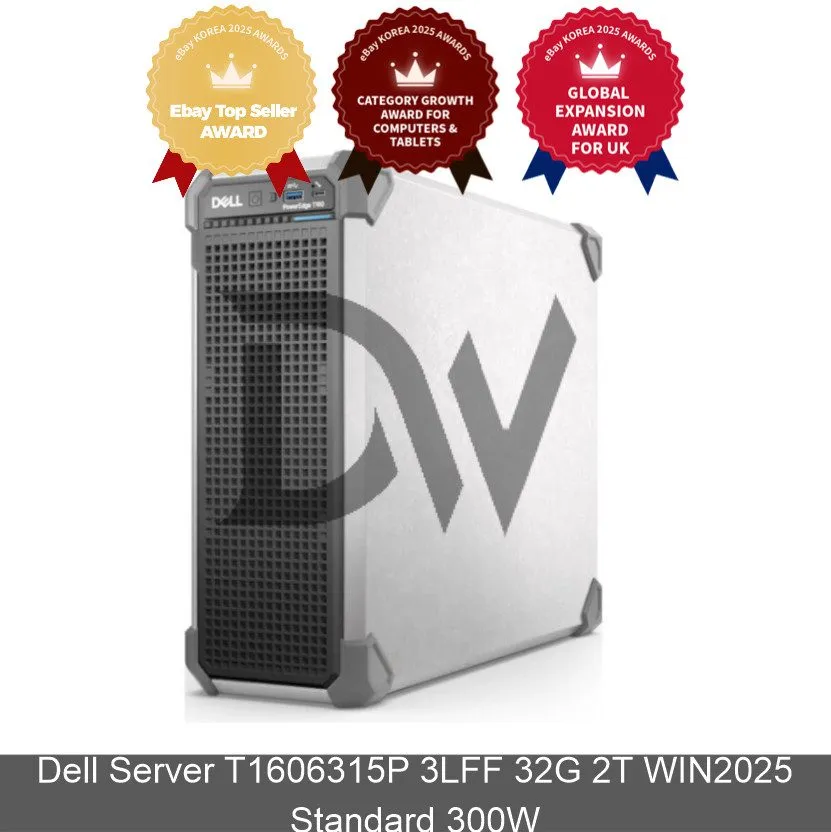 Сервер Dell Server T1606315P 3LFF 32G 4T WIN2025 Standard 300W Server Computer