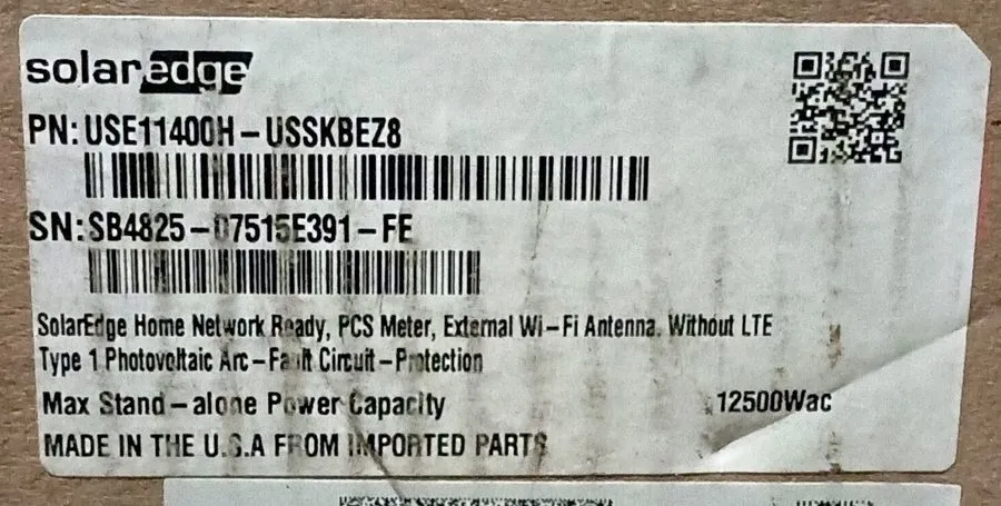 Инвертор SolarEdge HD-Wave SE11400H-US 11400W Grid-Tie Inverter DC Safety Switch