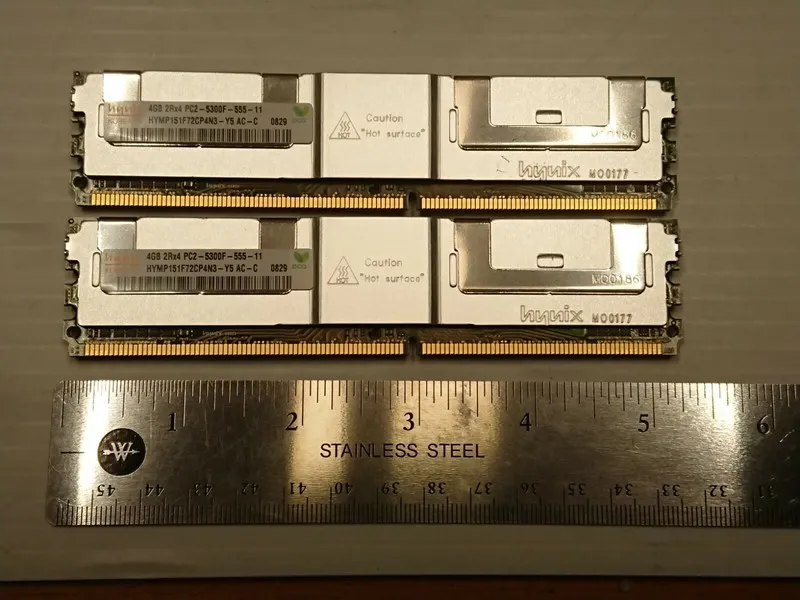 Модуль памяти 8Gb (2x4Gb) Micron PC2-5300F DDR2-667 Fully Buffered ECC FB-DIMM