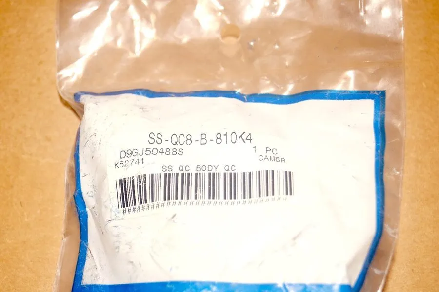 Фитинг Swagelok Quick Connect Fitting Part #SS-QC8-B-810K4