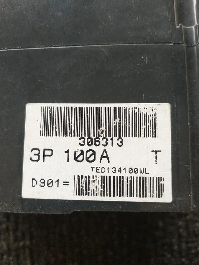 Автоматический выключатель GE TED134100WL 3 pole 100 amp 480v CIRCUIT BREAKER TE — фото лота 3