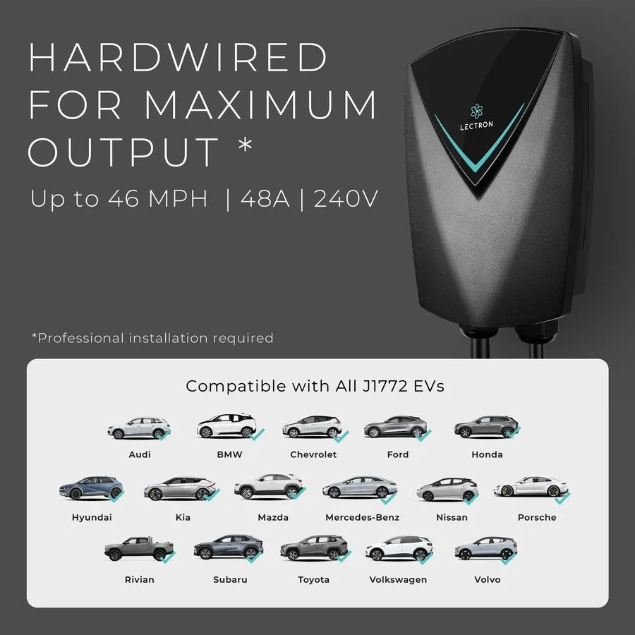 Аккумулятор Lectron Nexus J1772 Level 2 EV Charger 40A 240V NEMA14-50 23FT ETL L