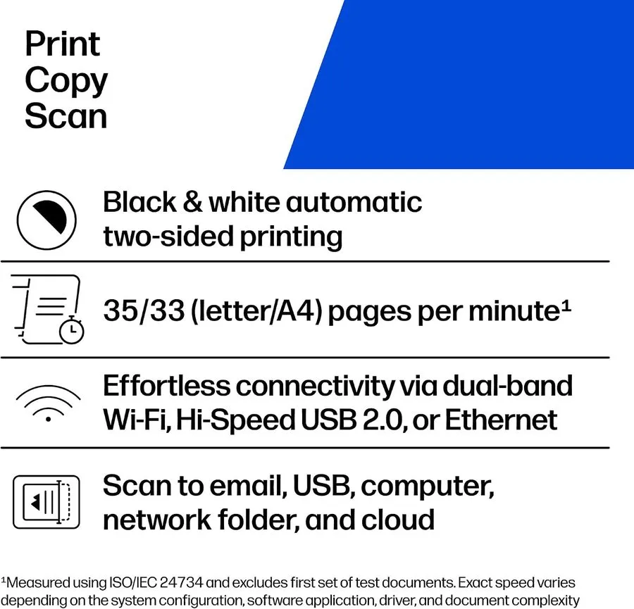 Лазерный принтер HP LaserJet Pro MFP 3101sdw Wireless Black & White Laser Printe